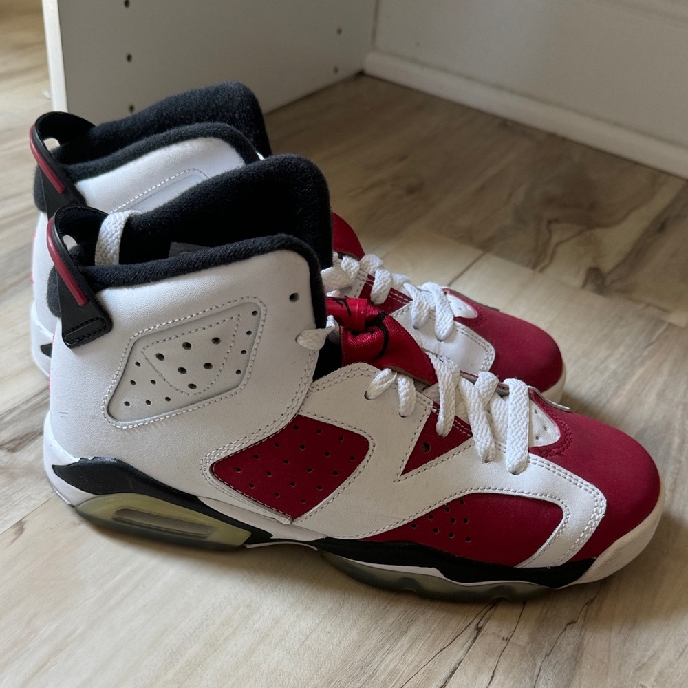 Jordan Kids Red and White Sneakers